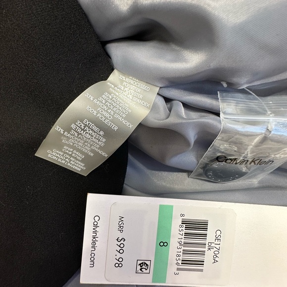 Calvin Klein Women's Two-Button Blazer Black Size 8 - Picture 7 of 7